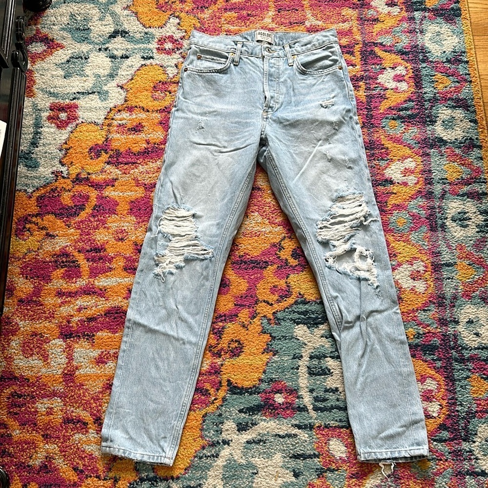 Agolde Light Blue High Rise Women Jeans